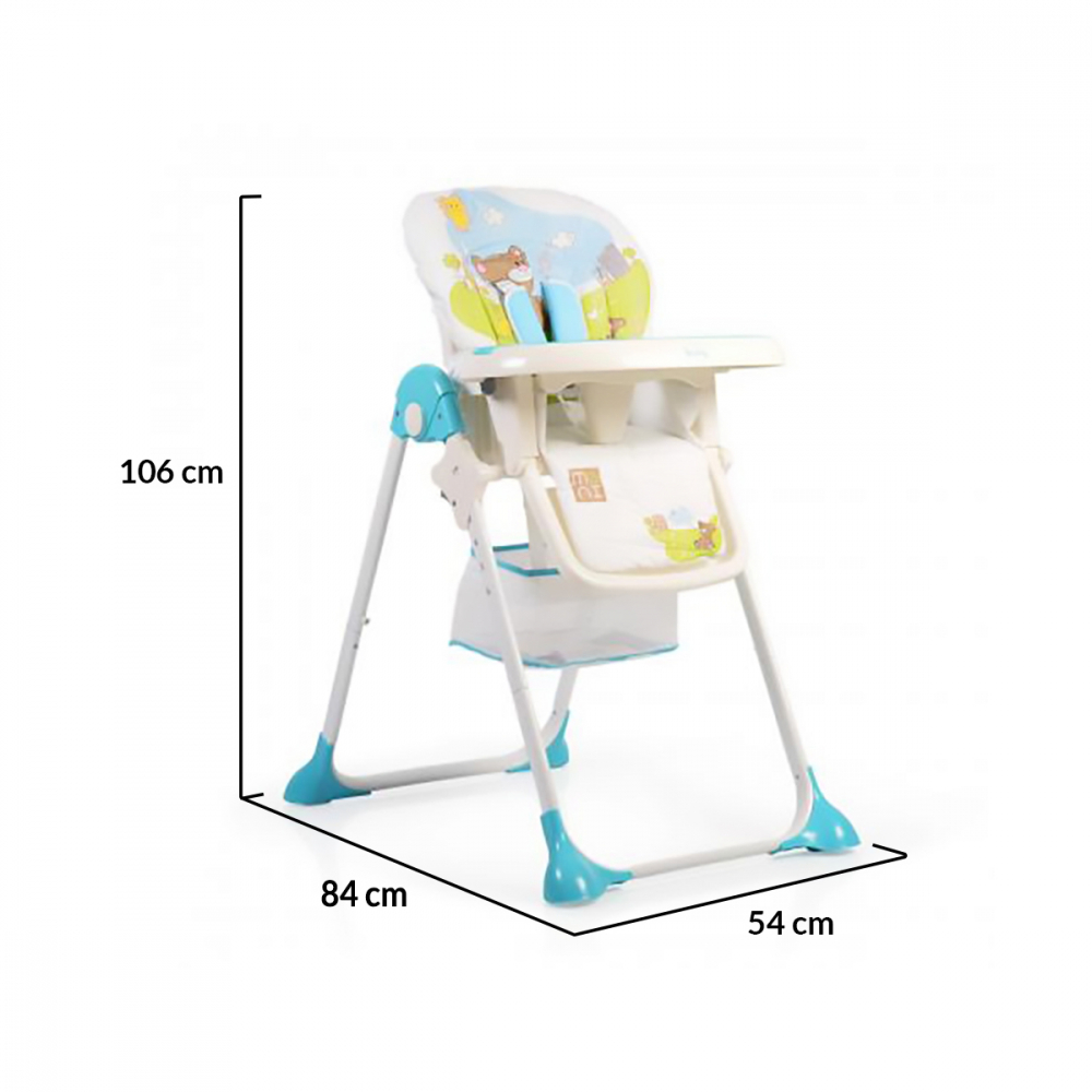 Scaun de Masa Moni Cangaroo Hunny Blue, Siguranta 5p
