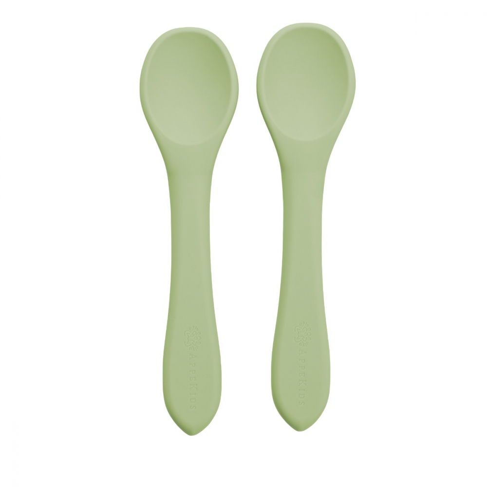 Set lingurițe silicon AppeKids Raw Green - imagine 4