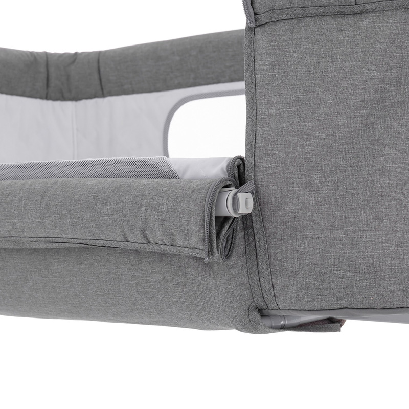 Patut co-sleeper Feedo pliabil gri 0-5 luni - imagine 4