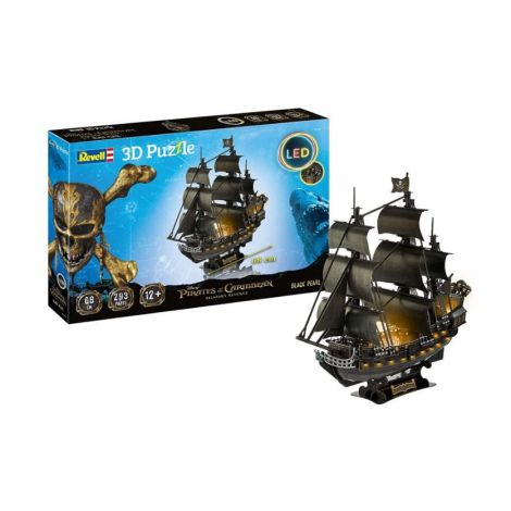 Puzzle 3D Black Pearl cu LED - Revell