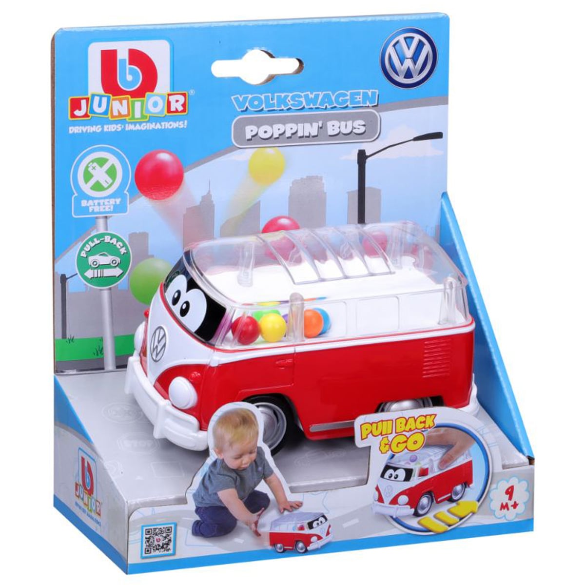 Bburago Junior VW Poppin Bus Rosu
