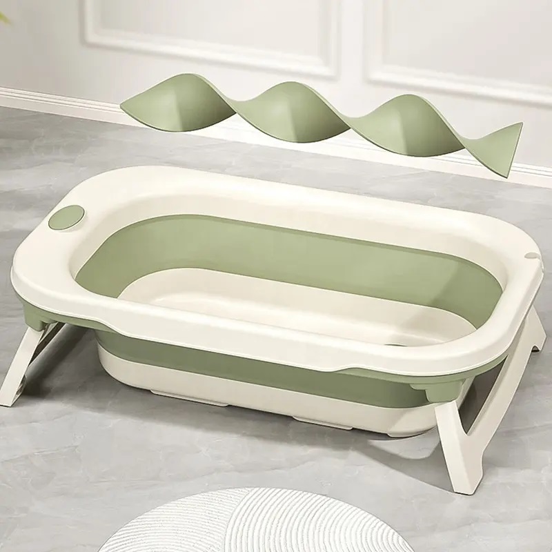 Cădiță Pliabilă Little Mom cu Termometru, Green - imagine 6