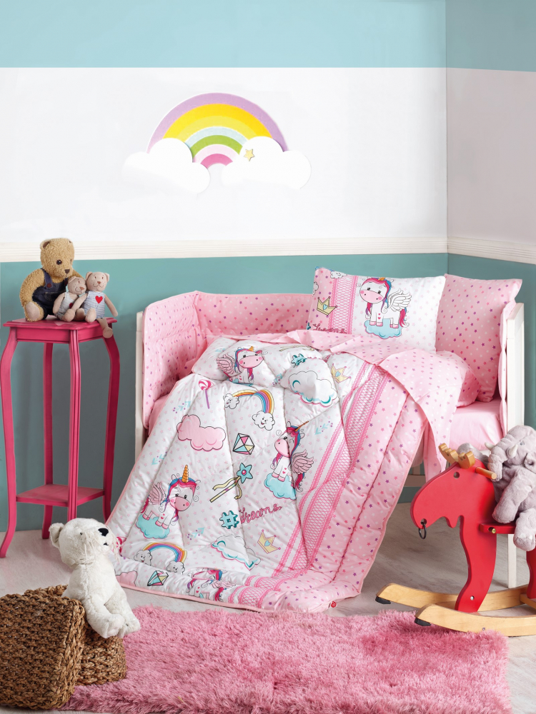 Lenjerie Patut Cotton Box Unicorn Ranforce
