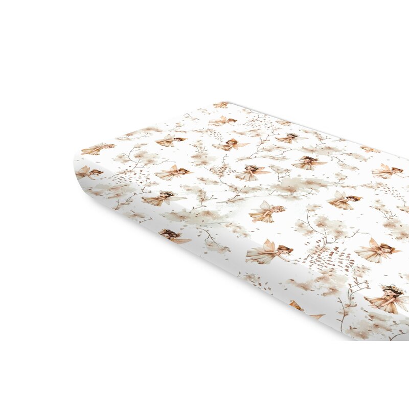 Cearceaf MimiNu Bumbac Fairy 160x80 cm cu Elastic