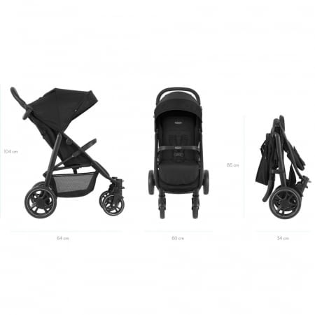 Carucior Graco EeZeFold Gray – Pliere Rapida - imagine 5
