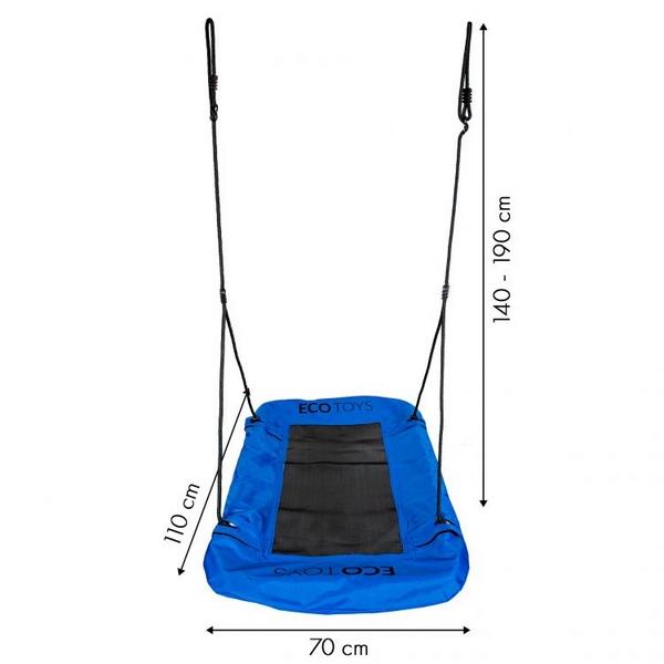 Leagan Ecotoys BOC11070, Albastru, 110 cm - imagine 4