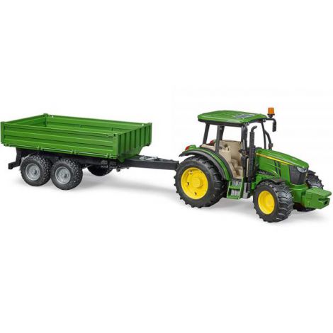 Bruder Tractor John Deere cu Remorcă Basculabilă - imagine 5