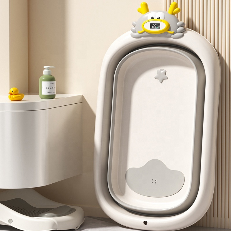 Cadita Pliabila Little Mom cu Termometru - imagine 4