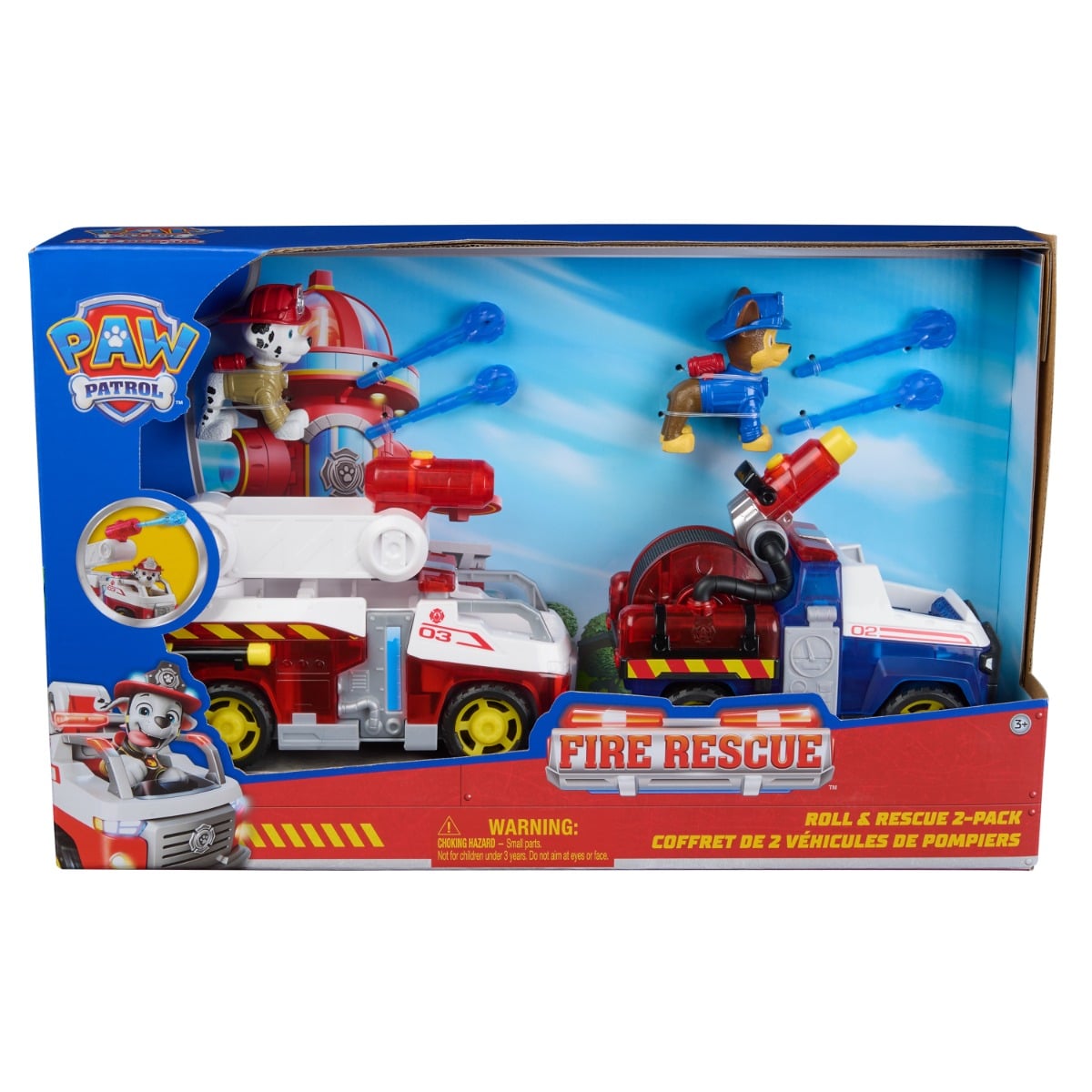 Paw Patrol Fire Rescue - Set 2 Vehicule Pompieri