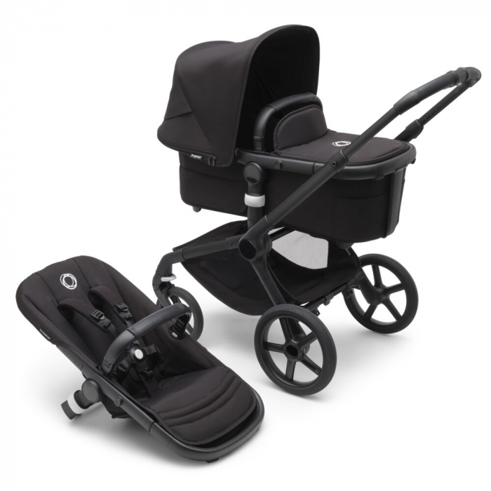 Carucior Bugaboo Fox 5 Black Midnight, 2 in 1