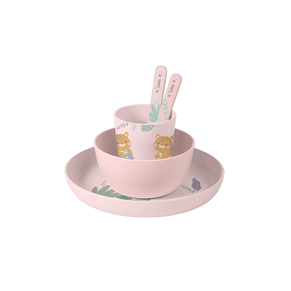 Set Masa Jungle Cheetahs Rose Saro 5 Piese - imagine 4