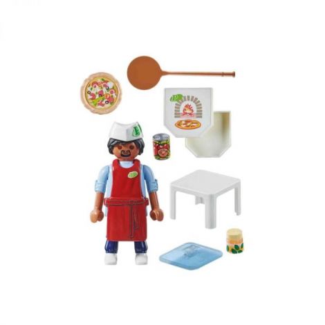 Playmobil Figurina Pizzer - Jucărie Creativă - imagine 3