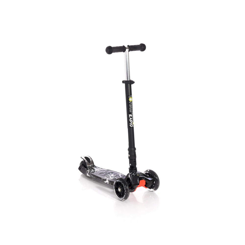 Trotineta Lorelli Rapid Black Flash LED, Pliabilă - imagine 4