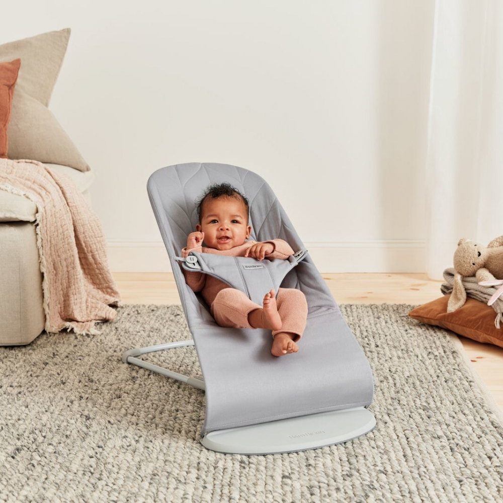 BabyBjorn Bliss Light Grey, Balansoar Ergonomic - imagine 4