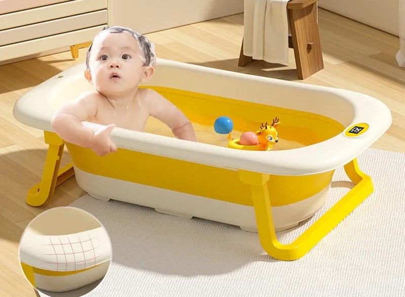 Cadita Pliabila Little Mom cu Termometru si Pernuta - imagine 4
