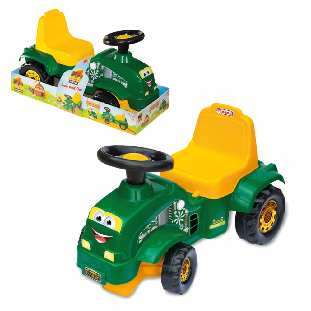 Tractor Dede Verde fără pedale cu portbagaj - imagine 2
