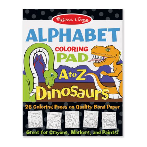 Bloc desen Alfabet Dinozauri Melissa & Doug