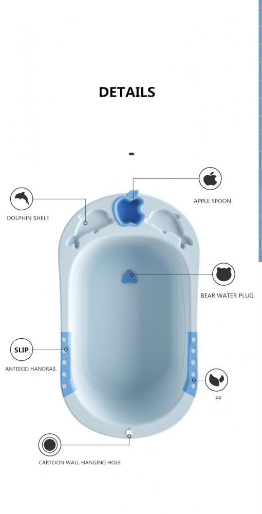 Cadita Little Mom Apple Blue - Baie Sigura - imagine 4