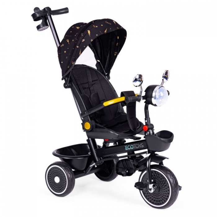 Tricicleta Ecotoys multifunctionala 360° cu scaun rotativ
