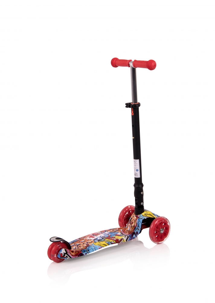 Trotineta Lorelli Rapid Graffiti 4 Roti LED Pliabila - imagine 3