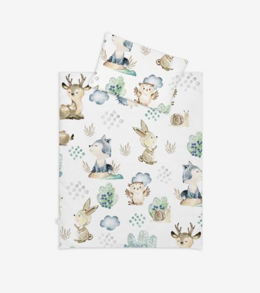 Baby Nest Klups Forest World cu plapumă și pernă