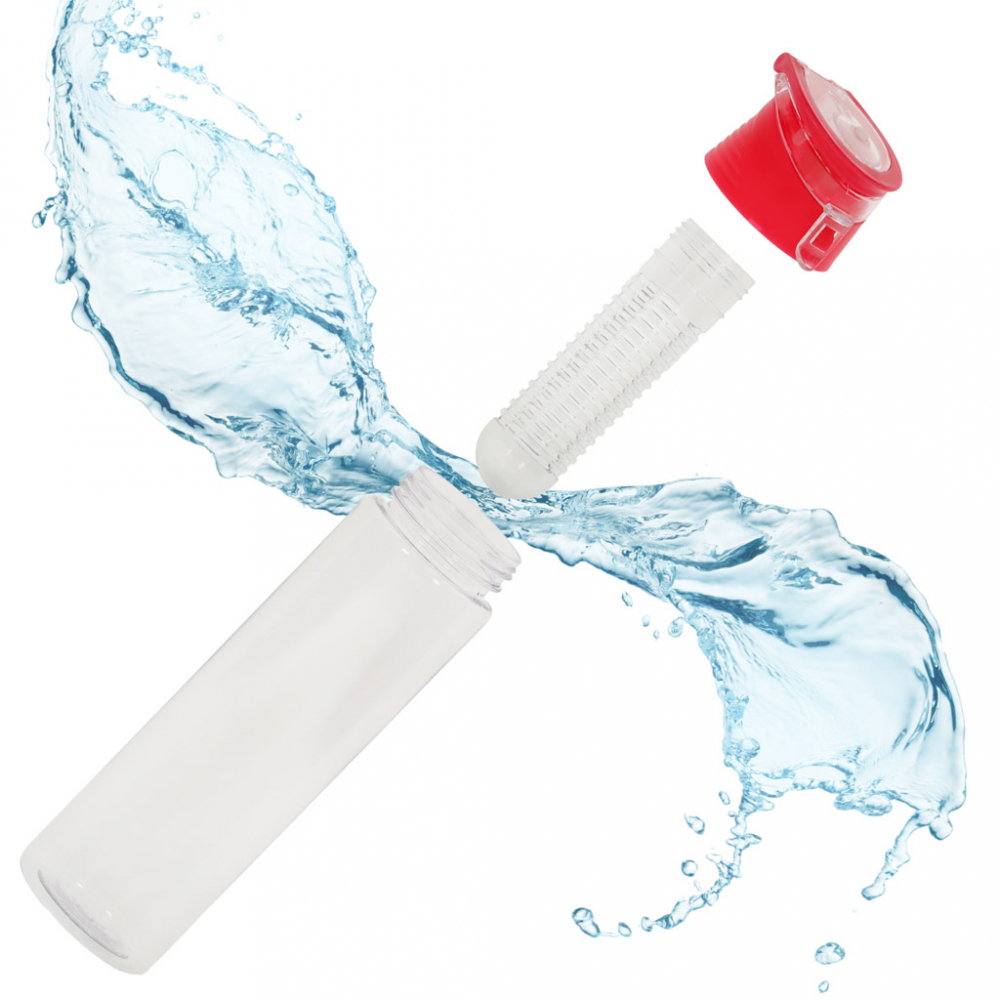Sticlă Apă cu Infuzor Ikonka 800ml Roșu - imagine 3