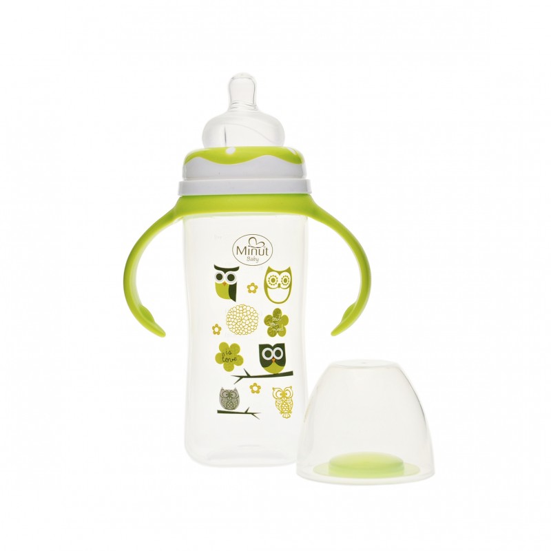Biberon Minut Baby 270ml, 3+ luni, Verde - imagine 2
