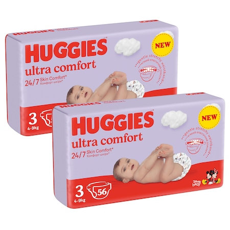 Huggies Ultra Comfort 3, 112 buc, 4-9 kg - imagine 7