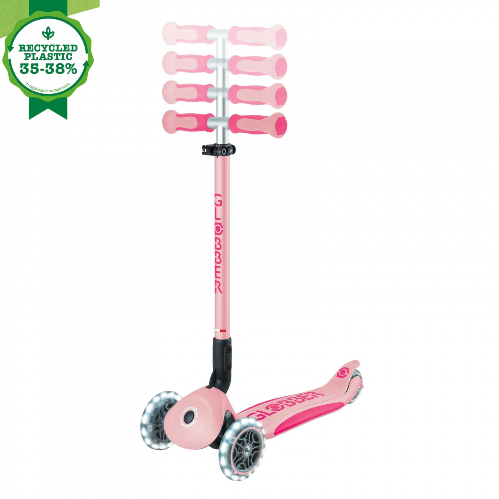 Globber Go-Up Deluxe 4in1 Roz Pal Trotinetă