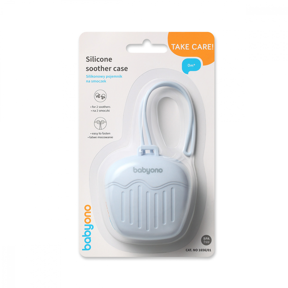 Husă Silicon Babyono - Protecție Suzetă Albastră - imagine 2