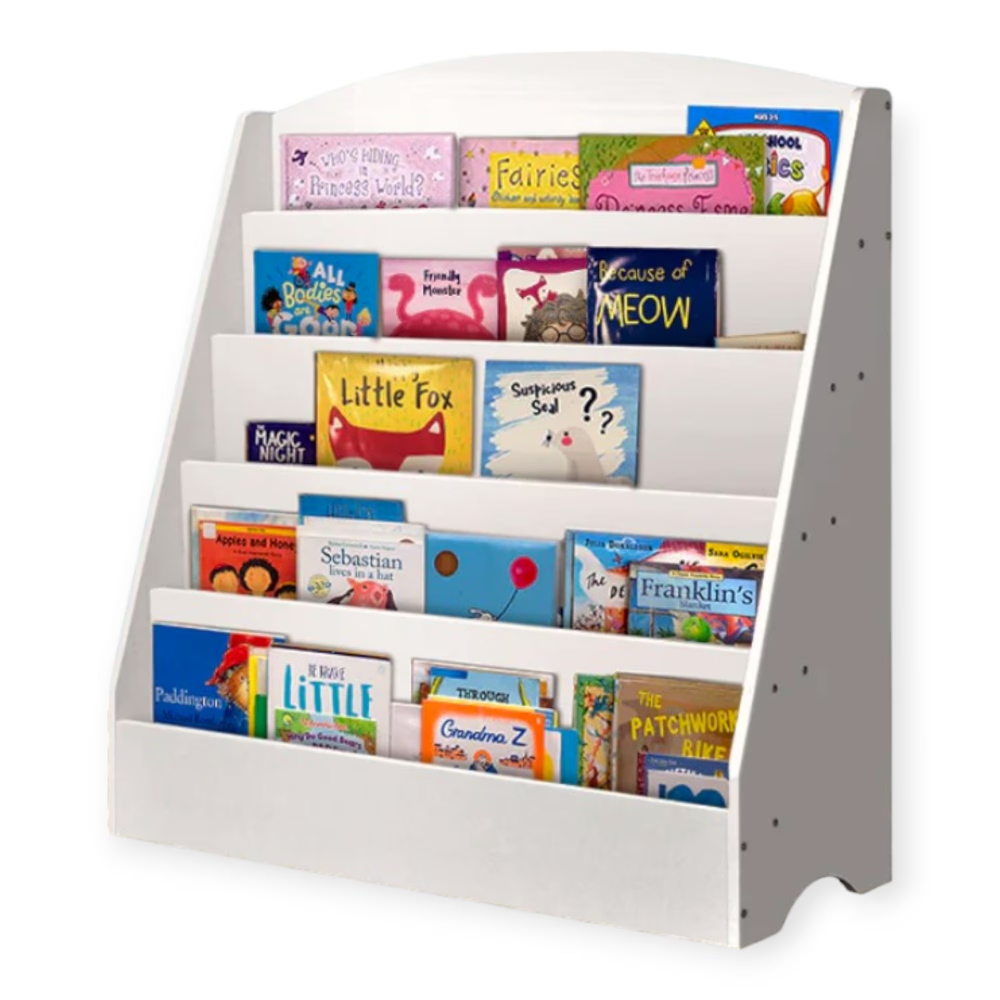 Organizator Cărți Ginger Home Alb, 80x30x80 cm - imagine 6