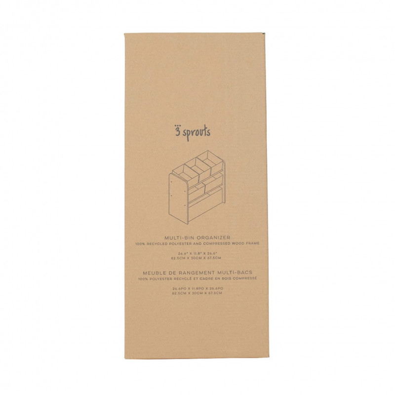 Organizator Jucării 3 Sprouts Cream Material Reciclat