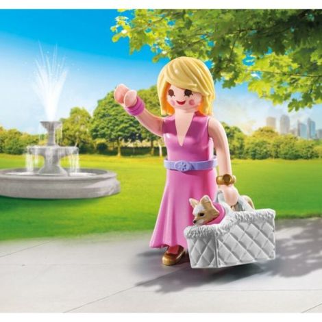 Playmobil Figurină Trendy cu Câine Chihuahua - imagine 4