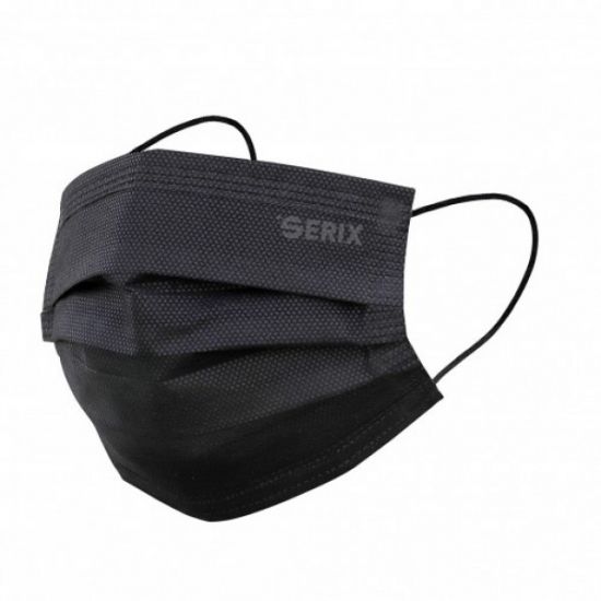 Mască Medicală Serix Tip IIR Neagră 50buc