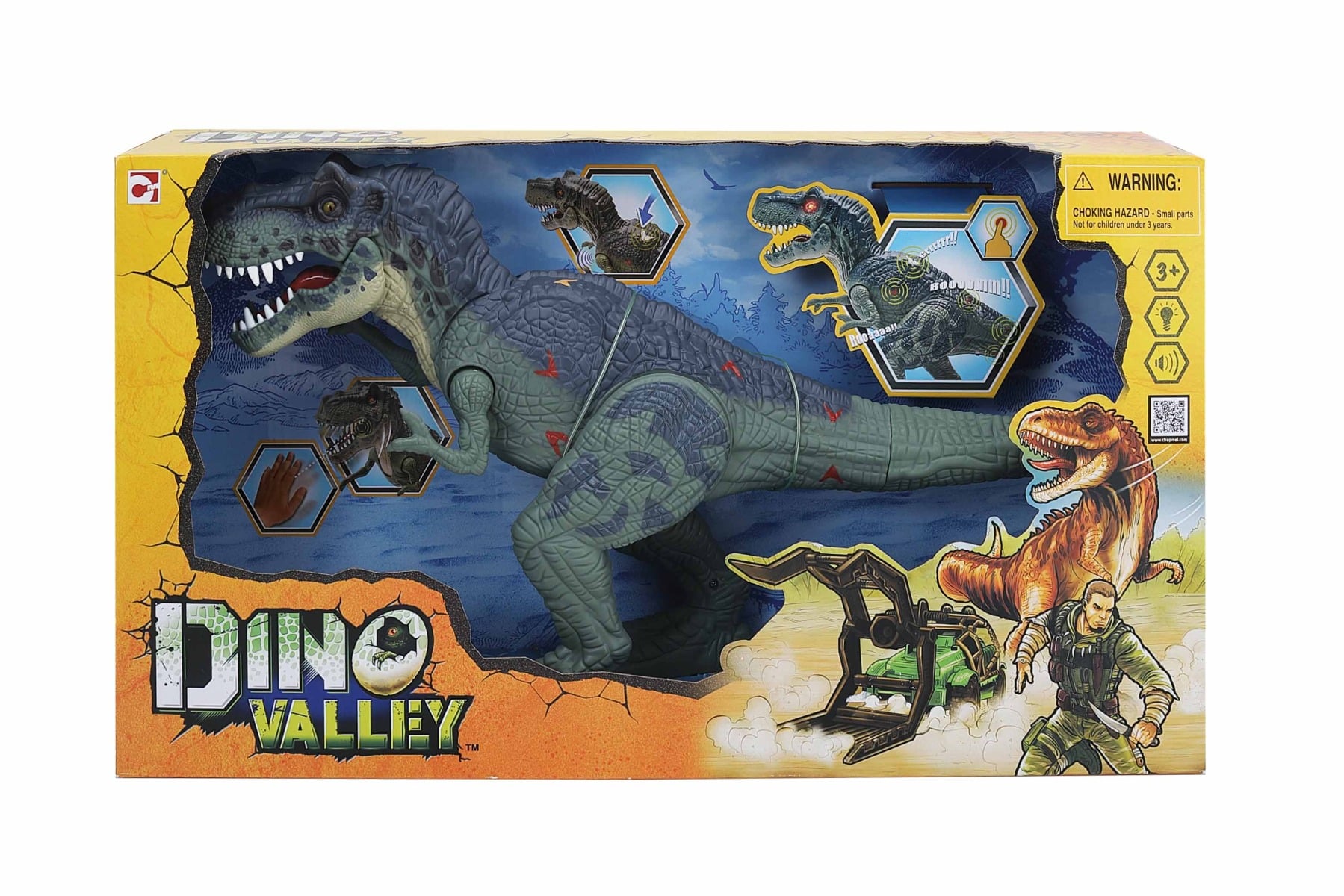 Figurina Interactiva T-Rex Dino Valley cu Sunete si Lumini