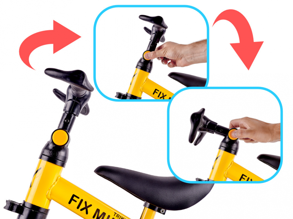 Tricicleta Ikonka Trike Fix Yellow 3 in 1 - imagine 6