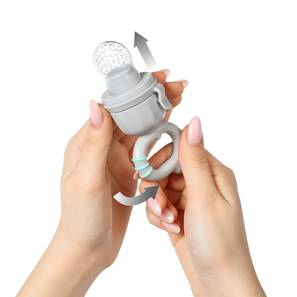 Dispozitiv hranire Babyono Dino gri - imagine 3