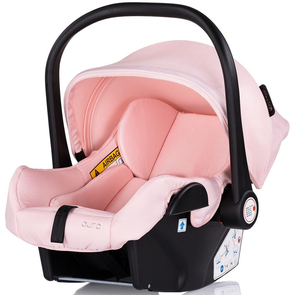 Carucior 3 in 1 Chipolino Aura, Roz Marshmallow - imagine 3