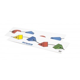 Forme geometrice de insirat Miniland, set 100 piese - imagine 9