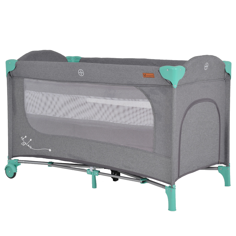 Pătuț Cangaroo SkyGlow 2in1, Pliabil, Mint
