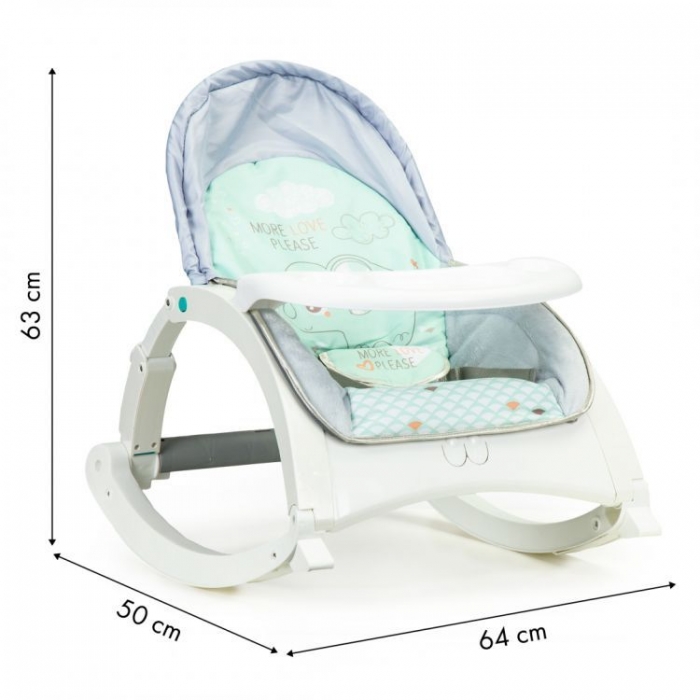 Fotoliu balansoar 3in1 Ecotoys cu vibrații - imagine 7