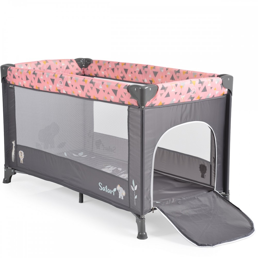 Patut Pliabil Moni Safari Pink cu Accesorii - imagine 2