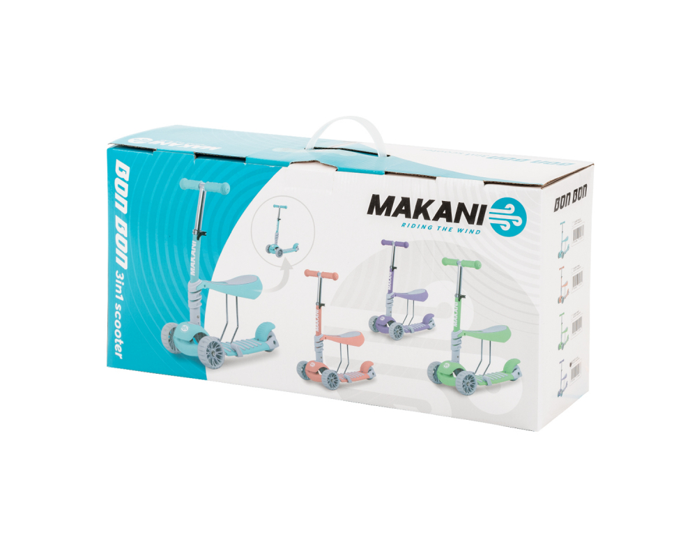 Trotineta 3in1 Makani BonBon Candy Lilac cu LED - imagine 7