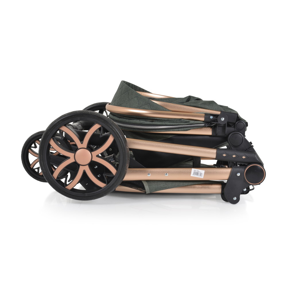 Carucior 2in1 Moni Alma Green, Reversibil, Aluminiu - imagine 5