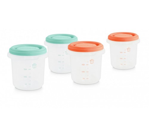 Set 4 recipiente 250 ml Miniland Mediteranean