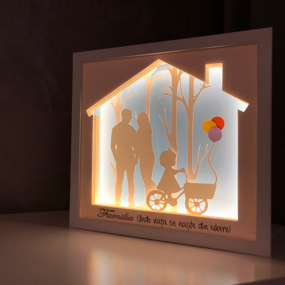 Tablou Luminos Parinti si Copii 067 | Noorhandmadeatelier - imagine 5