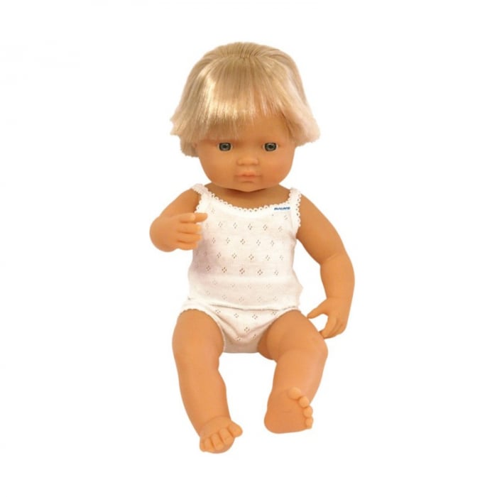 Păpușă Miniland Băiat European, 38 cm