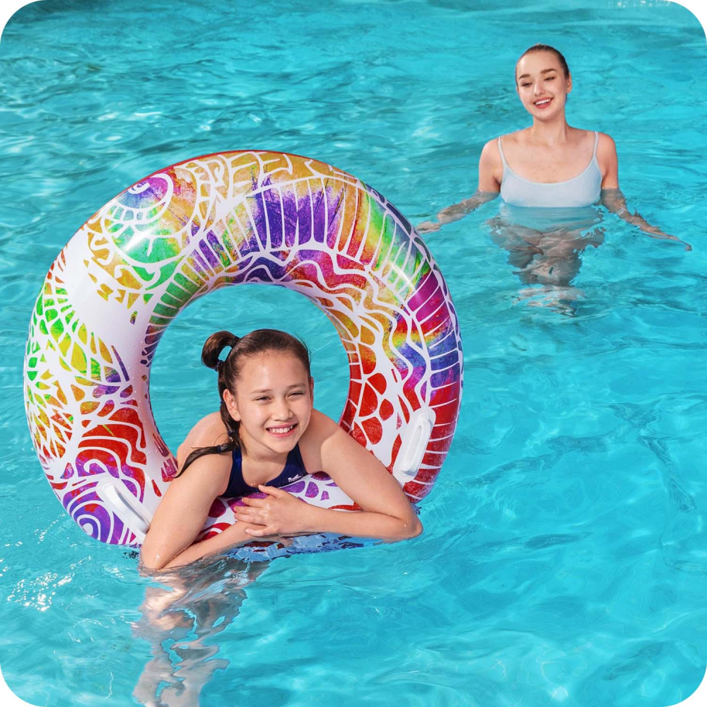Colac Gonflabil Bestway cu Mâner, 91 cm, Roșu - imagine 6