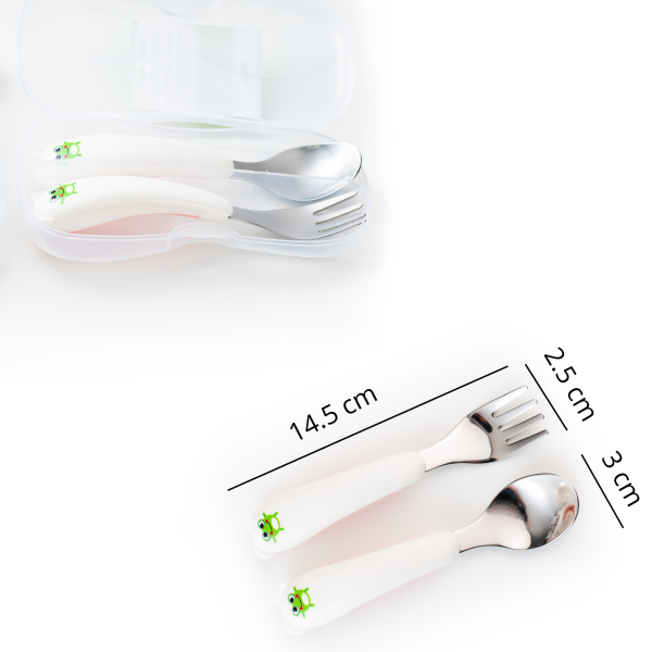 Set Tacâmuri Oaki Alb-Albastru pentru Copii - imagine 4