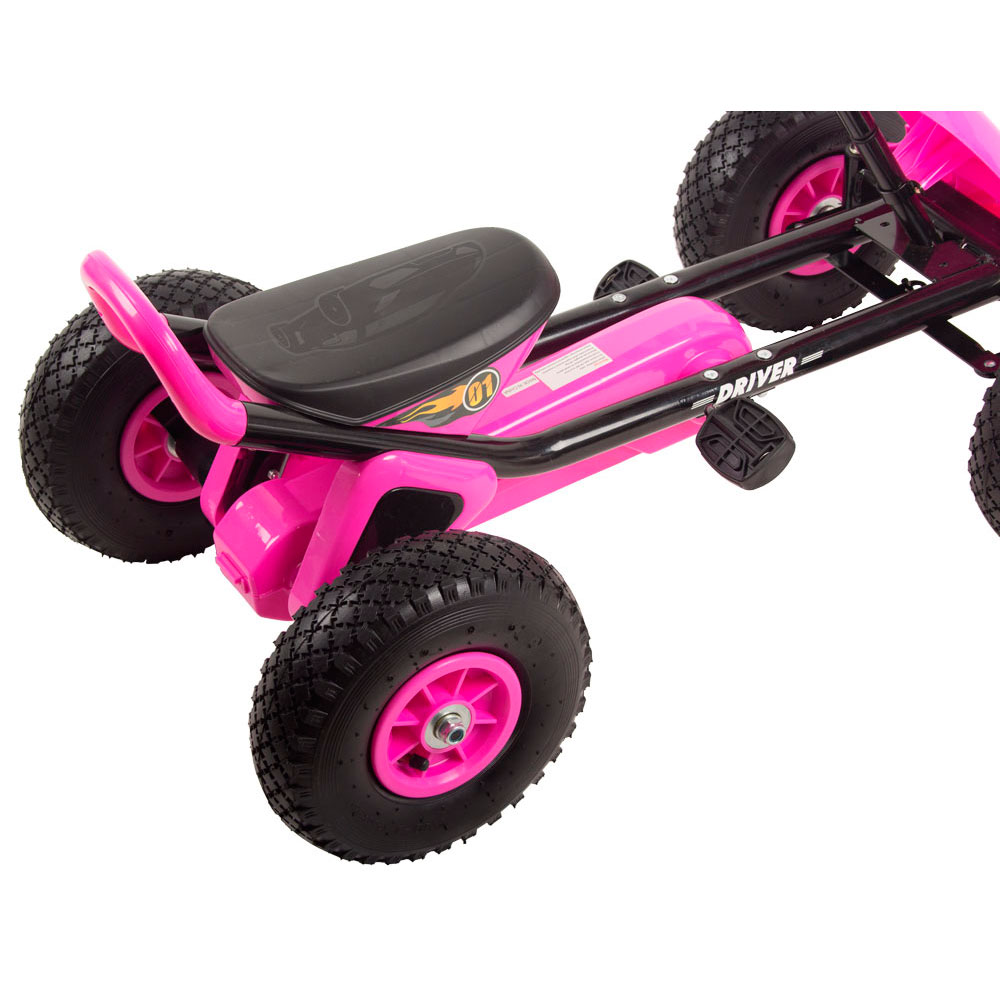 Kart Pedale Kidscare Roz | Aventură Sigură - imagine 4